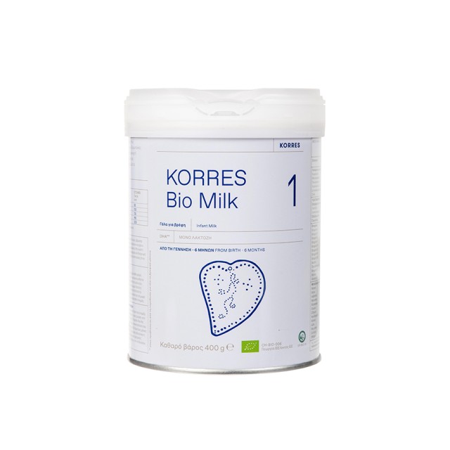 KORRES - BIO MILK Βιολογικό Αγελαδινό Γάλα για Βρέφη 0-6 μηνών | 400gr