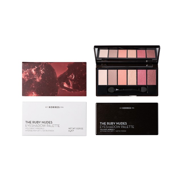 KORRES - Volcanic Minerals Eyeshadow Palette The Ruby Nudes | 6gr