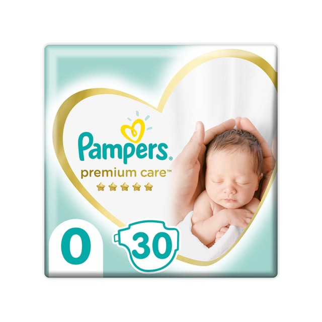 PAMPERS - Premium Care Pants Πάνες-Βρακάκι No.0 (1-2,5kg) | 30τμχ