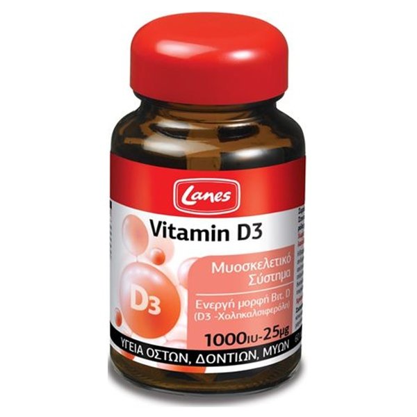 LANES - Vitamin D3 1000iu - 25mg | 60tabs