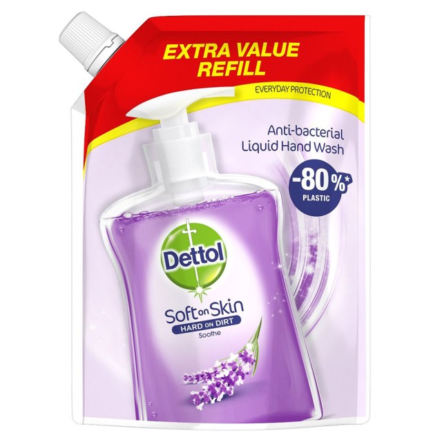 DETTOL - Soft on Skin Liquid Soap Soothe με λεβάντα & εκχυλίσματα σταφυλιού Refill | 500ml