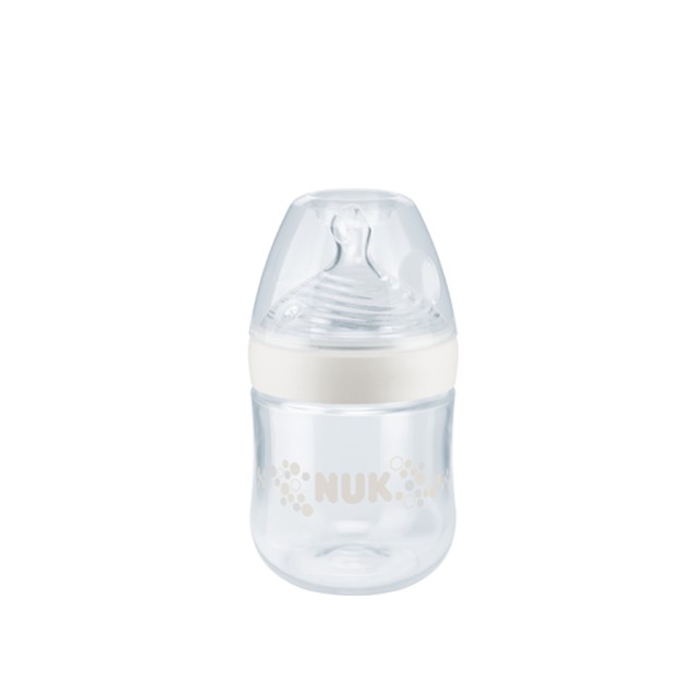 NUK - Nature Sense Μπιμπερό Πλαστικό με Θηλή σιλικόνης Λευκό Small 0-6m (10.743.720)|150ml