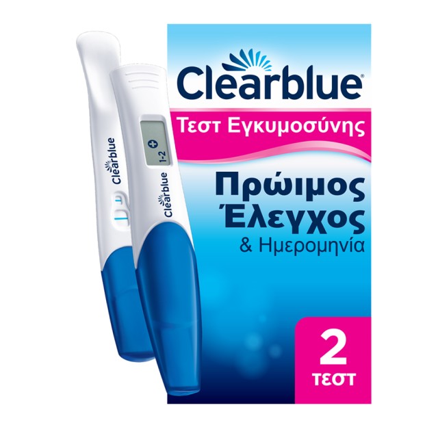 CLEARBLUE - Combo Pack Τεστ Εγκυμοσύνης Πρώιμος Έλεγχος & Ημερομηνία | 2τμχ
