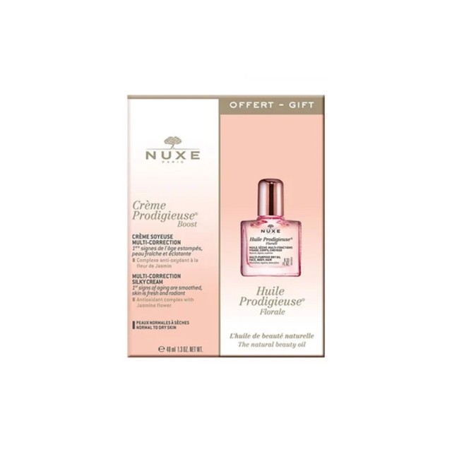 NUXE - Creme Prodigieuse Boost Multi-Correction Silky Cream (40ml) & Huile Prodigieuse Floral (10ml)