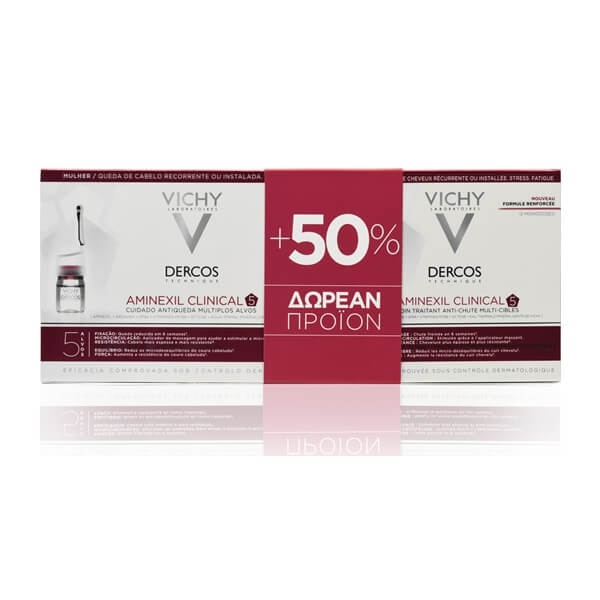 VICHY - PROMO PACK Dercos Aminexil Clinical 5 Women | 33amps x 6ml
