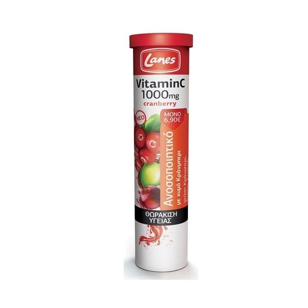 LANES - Vitamin C 1000mg Cranberry | 20eff.tabs