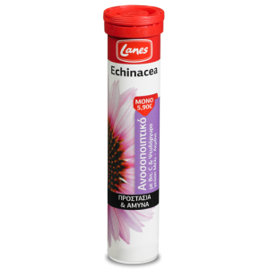 LANES - Echinacea με Βιταμίνη C με γεύση Μέλι - Λεμόνι | 20 αναβράζοντα δισκία