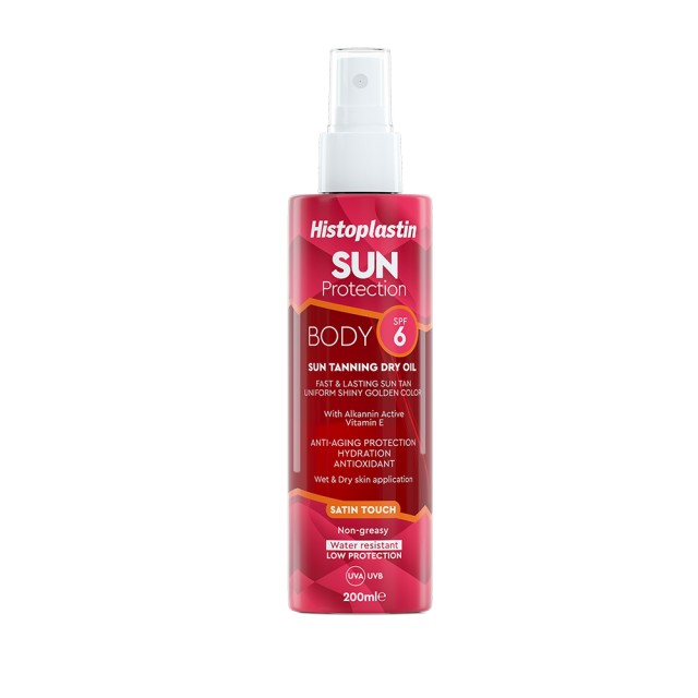 HEREMCO - Histoplastin Sun Protection Tanning Dry Oil Body Satin Touch SPF6 | 200ml
