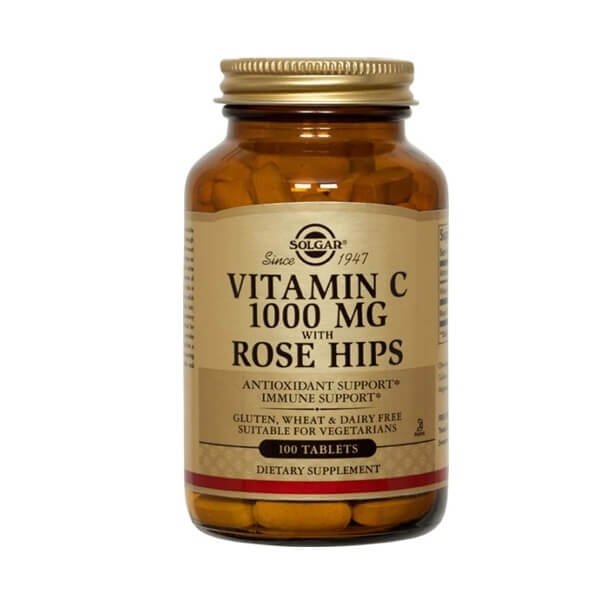 SOLGAR - Vitamin C with Rose Hips 1000mg | 100 tabs
