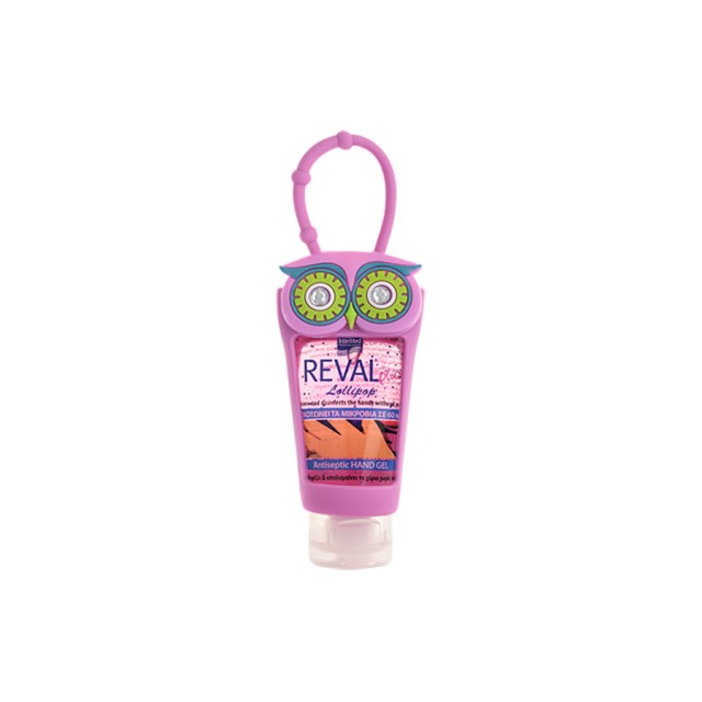INTERMED - Reval Plus Lollipop Kids Antiseptic Hand Gel Pink Owl Case | 30ml