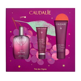 Caudalie Xmas Pro The des Vignes Fresh Fragrance 50ml, Hand & Nail Repairing Cream 30ml & Shower Gel 50ml