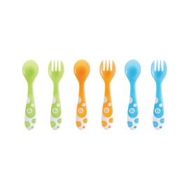 MUNCHKIN - Multi Coloured Forks & Spoons | 6 τμχ