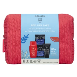 Apivita Bee Sun Safe Dry Touch Invisible Fluid SPF50 (50ml) & Express Beauty Face Mask Sea Lavender 2x8ml & Black Detox Cleansing Jelly 50ml