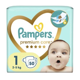 PAMPERS - Premium Care Πάνες Value Pack No.1 (2-5kg) | 50τμχ