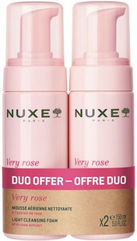 Nuxe Promo 1+1 Very Rose Αφρός Καθαρισμού Προσώπου, 2x150ml