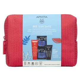 Apivita Bee Sun Safe Hydra Sensitive Face Cream SPF50 (50ml) & Express Beauty Face Mask Sea Lavender 2x8ml & Black Detox Cleansing Jelly 50ml
