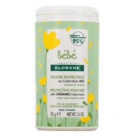 Klorane Bebe Protective Powder with Organic Calendula, 75g