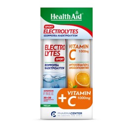 Health Aid Promo Electrolytes Sport 20 Αναβράζοντα Δισκία & Vitamin C 1000mg, 20 Αναβράζοντα Δισκία