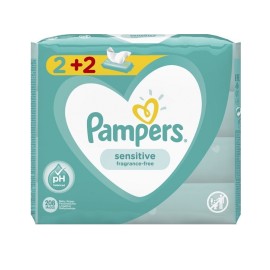 PAMPERS - Sensitive Wipes (2+2 ΔΩΡΟ) | 4x52τμχ