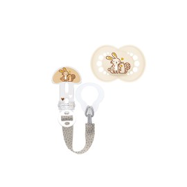 MAM - Clip it! & Original Κορδέλα στήριξης & πιπίλα 6-16 μηνών Unisex (319SU) | 2τμχ