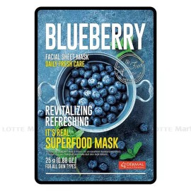 Dermal Its Real Superfood Blueberry Μάσκα Προσώπου για Λάμψη, 1τεμ