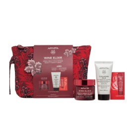 APIVITA - Wine Elixir Wrinkle & Firmness Lift Rich Day Cream (50ml) & Cleansing Milk 3 In 1 for Face & Eyes(50ml) & Bee Sun Safe Anti-spot & Anti-age Defense Face Cream SPF50 (2ml)