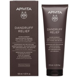 Apivita Dandruff Relief Σαμπουάν Κατά Της Έντονης Πιτυρίδας Του Κνησμού & Της Επανεμφάνισης 125ml