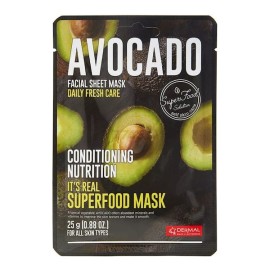 Dermal Its Real Superfood Avocado Μάσκα Προσώπου για Αναδόμηση & Επανόρθωση, 1τεμ