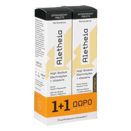Vican Aletheia Promo High Sodium Electrolytes + Vitamins Lemon & Orange 18 Effer.tabs & Δώρο High Sodium Electrolytes + Vitamins + Caffeine Mango & Passion Fruit 18 Effer.tabs