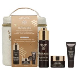 Apivita Promo Σετ Queen Bee Ρουτίνα Απόλυτης Αντιγήρανσης με Queen Bee Serum Αντιγηραντικός Ορός Προσώπου, 30ml & Δώρο Queen Bee Αντιγηραντική Κρέμα Ελαφριάς Υφής, 15ml, Κρέμα Ματιών, 5ml & Νεσεσέρ, 1τεμ