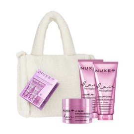 Nuxe Promo Xmas Set Hair Prodigieux High Shine Σαμπουάν για Θρέψη & Λάμψη 200ml, Conditioner για Λάμψη & Ενυδάτωση 200ml, Μάσκα Επανόρθωσης 200ml & Δώρο Τσάντα