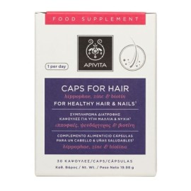 APIVITA - Caps For Hair Hippophae, Zinc & Biotin | 30 caps