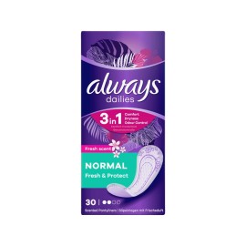 Always Dailies Fresh & Protect Normal Fresh Scent Normal Σερβιετάκια 30τμχ
