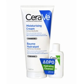 CeraVe -  Moisturising Cream (177ml) & ΔΩΡΟ Hydrating Cleanser (20ml)