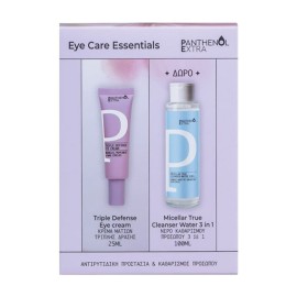 Medisei Promo Panthenol Extra Eye Care Essentials Set Triple Defense Κρέμα Ματιών 25ml & Δώρο Micellar True Νερό Καθαρισμού Προσώπου 3σε1 100ml