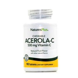 Natures Plus Acerola-C Βιταμίνη για Ενίσχυση του Ανοσοποιητικού, τo Δέρμα & Αντιοξειδωτική δράση 500mg 90 ταμπλέτες