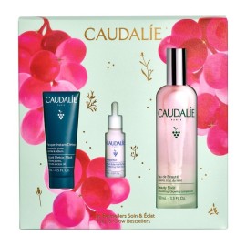 Caudalie Prep & Glow Set with Instant Detox Mask, 15ml & Brightening Dark Spot Serum, 10ml & Beauty Elixir, 100ml