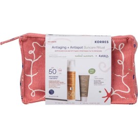 Korres Promo Red Grape Sheer Glow Antiageing Daily Sunscreen Face Cream Spf50, 50ml & Δώρο Black Pine 4D Bounce, Firming & Moisturizer Day Cream 20ml & Νεσεσέρ