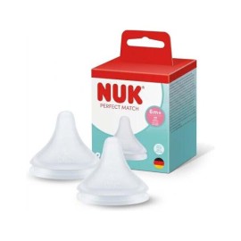 Nuk Perfect Match Θηλή Σιλικόνης Flow Control 6+μηνών, 2τεμ