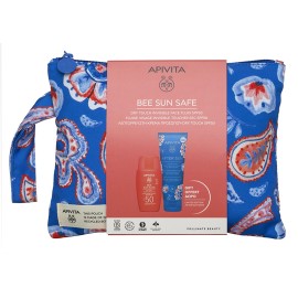 APIVITA - Bee Sun Safe Dry Touch Invisible Face Fluid SPF50 (50ml) & After Sun Cool Sooth Face & Body Gel Cream (100ml)