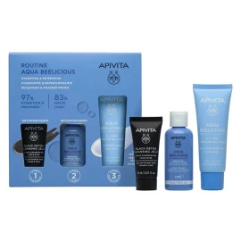 Apivita Promo Σετ Αqua Beelicious Ενυδάτωση & Αναζωογόνηση με Αqua Beelicious Hydrating Gel-Cream Ενυδατική Κρέμα Ελαφριάς Υφής, 40ml & Δώρο Αqua Beelicious Ενυδατικό Τόνερ, 50ml & Black Dettox Gel Καθαρισμού, 15ml