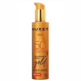 NUXE - Sun Oil Gold Ιριδίζον Αντηλιακό Λάδι Προσώπου & Σώματος SPF50, 150ml
