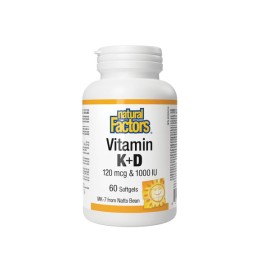 Natural Factors Vitamin K2 & D3 120 μg/1000IU 60caps