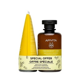 APIVITA - Promo Frequent Use Gentle Daily Shampoo Camomile & Honey (250ml) & Gentle Daily Conditioner Camomile & Honey (150ml)