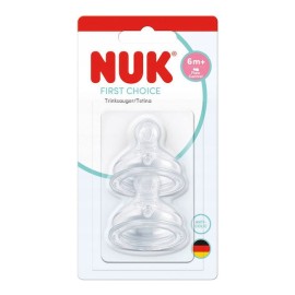 NUK First Choice Θηλή Σιλικόνης 6m+ (Flow Control) 2τμχ.