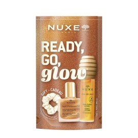 Nuxe Ready, Go, Glow Set Reve de Miel Lip Oil, 10ml & Huile Prodigieuse Or , 10ml & Scrunchie, 1 τεμάχιο