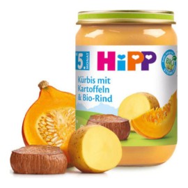 Hipp - Βρεφικό Γεύμα Κολοκύθα με Πατάτες και Βοδινό ,190g