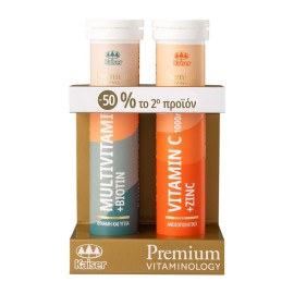 KAISER - Premium Vitaminology Multivitamins Biotin (20eff.tabs) & Vitamin C 1000 +Zinc (20eff.tabs)