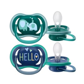 Avent Ultra Air SCF349/18 Ορθοδοντική Πιπίλα Σιλικόνης 18m+ Hello-Elephant 2τμχ