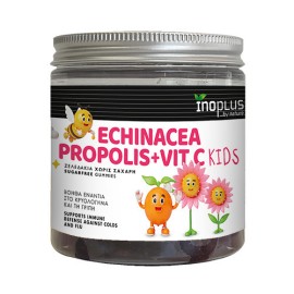 Inoplus Echinacea Propolis + Vitamin C For Kids Ενάντια στο Κρυολόγημα & την Γρίπη Φράουλα 60 Ζελεδάκια